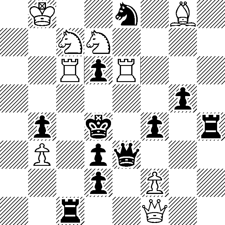 1K2n1B1/2NN4/2RpR3/6p1/1p1k1p1r/1P1pq3/3p1P2/2r2Q2