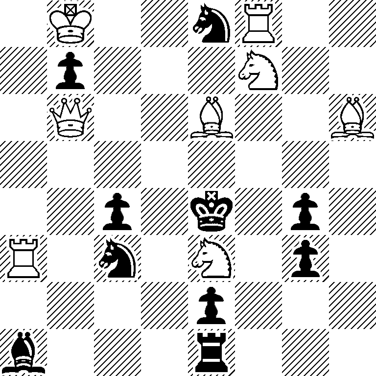 1K2nR2/1p3N2/1Q2B2B/8/2p1k1p1/R1n1N1p1/4p3/b3r3
