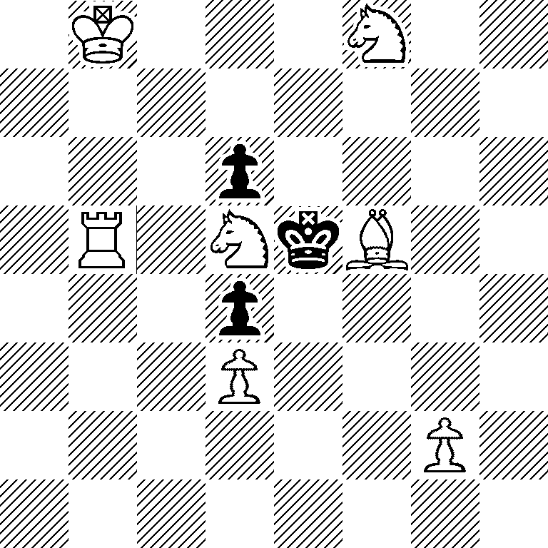 1K3N2/8/3p4/1R1NkB2/3p4/3P4/6P1/8