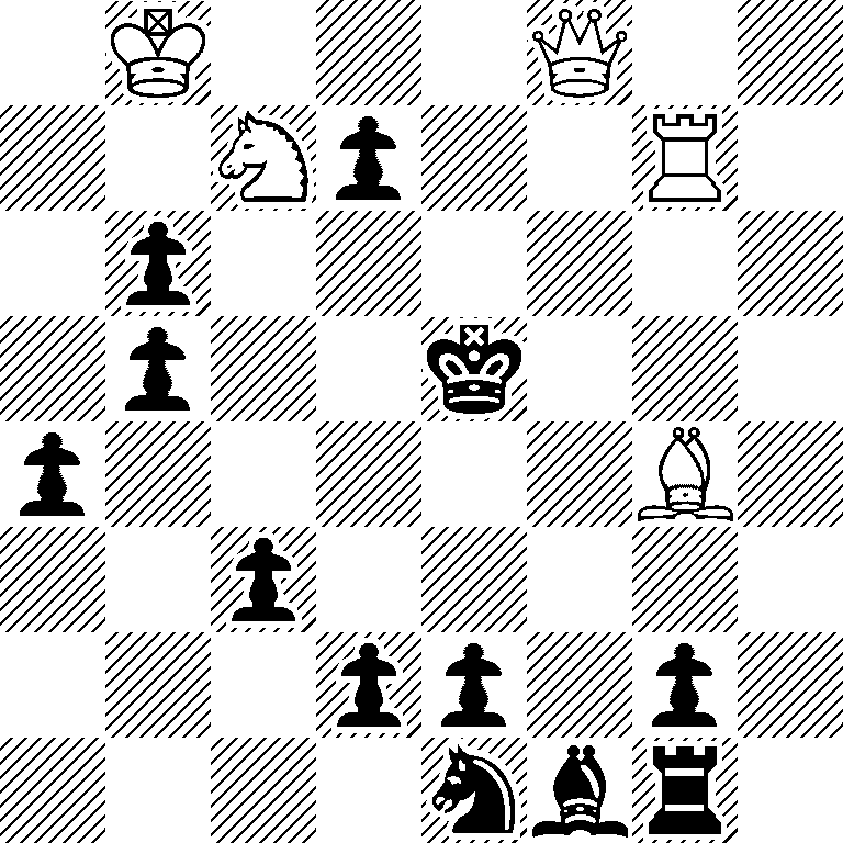 1K3Q2/2Np2R1/1p6/1p2k3/p5B1/2p5/3pp1p1/4nbr1