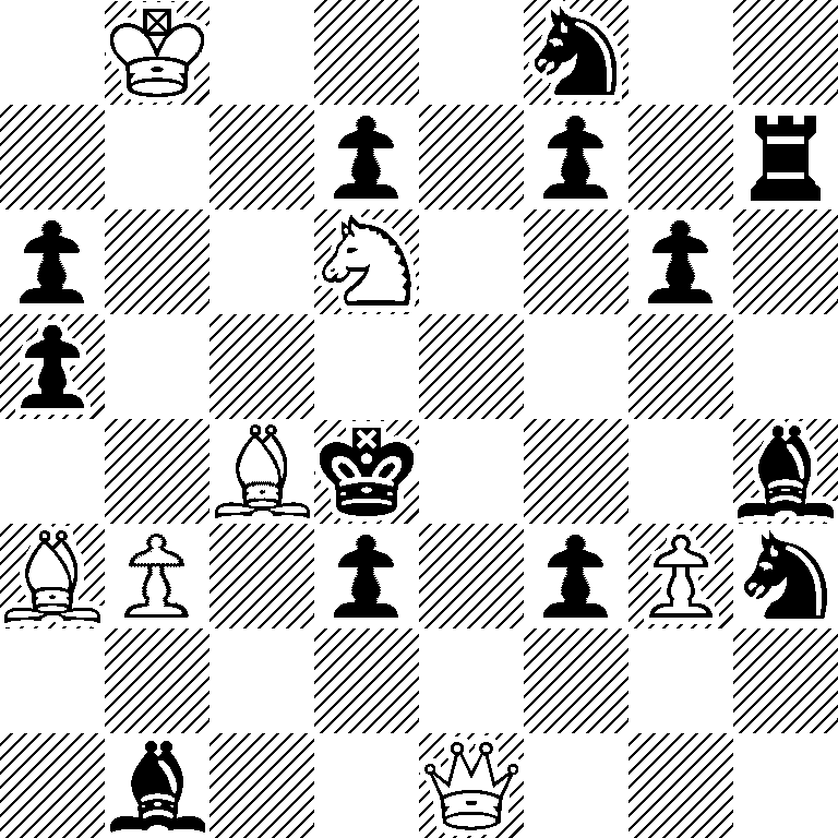 1K3n2/3p1p1r/p2N2p1/p7/2Bk3b/BP1p1pPn/8/1b2Q3