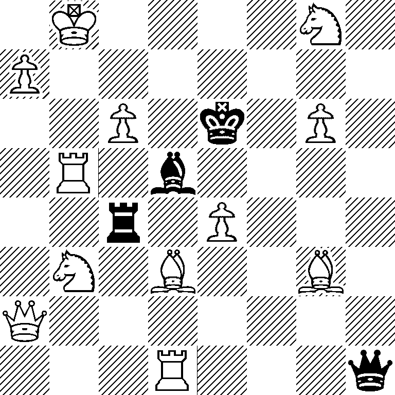 1K4N1/P7/2P1k1P1/1R1b4/2r1P3/1N1B2B1/Q7/3R3q