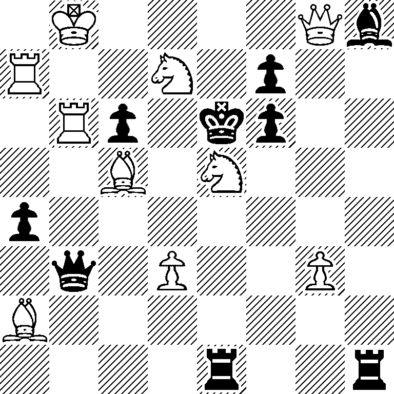 1K4Qb/R2N1p2/1Rp1kp2/2B1N3/p7/1q1P2P1/B7/4r2r