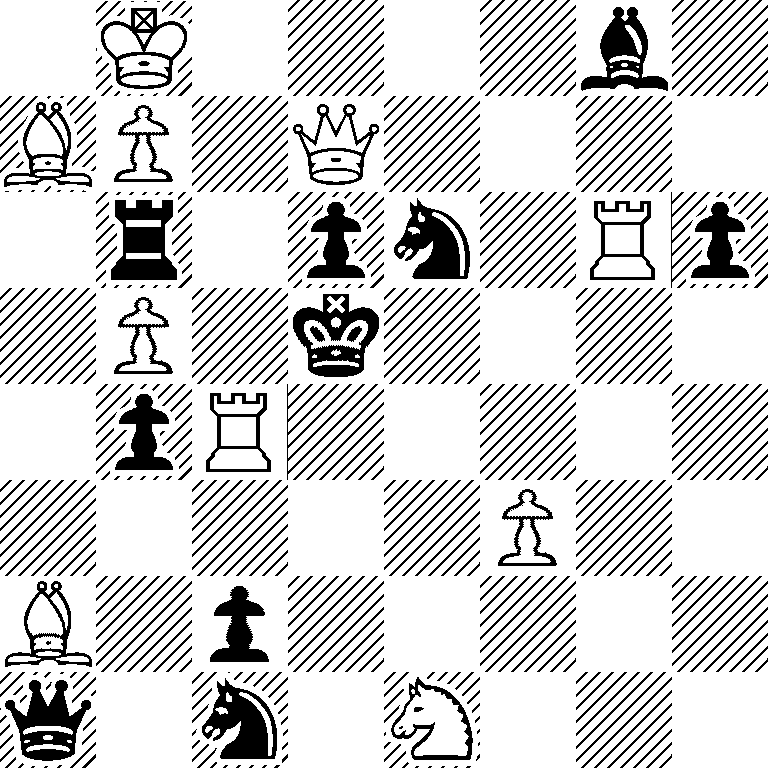1K4b1/BP1Q4/1r1pn1Rp/1P1k4/1pR5/5P2/B1p5/q1n1N3
