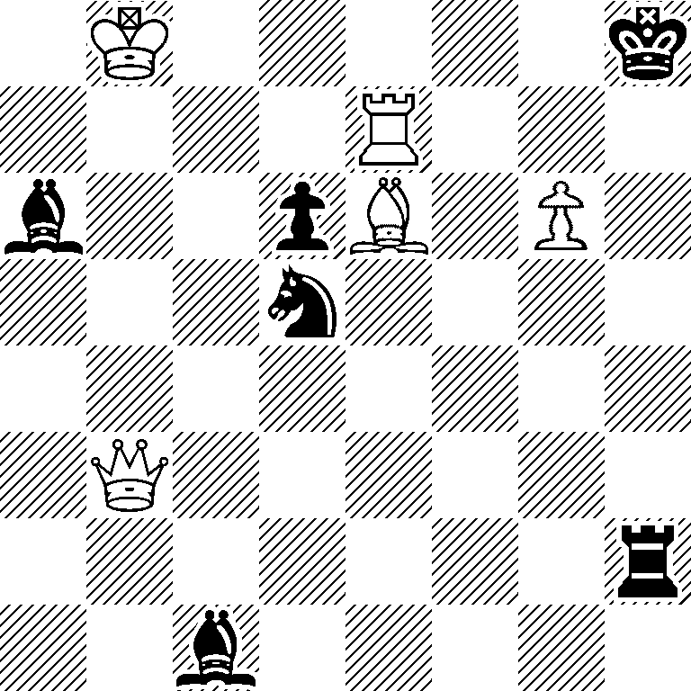 1K5k/4R3/b2pB1P1/3n4/8/1Q6/7r/2b5