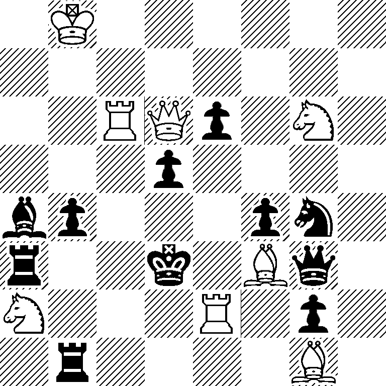 1K6/8/2RQp1N1/3p4/bp3pn1/r2k1Bq1/N3R1p1/1r4B1
