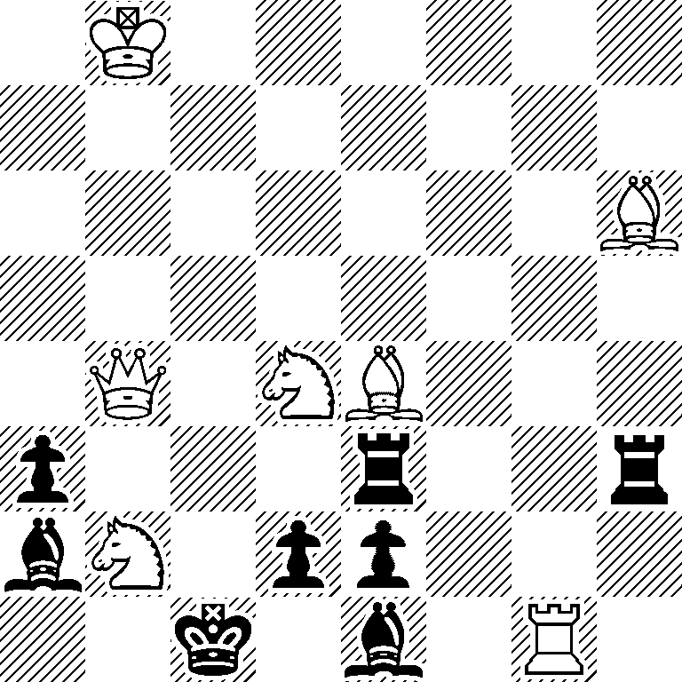 1K6/8/7B/8/1Q1NB3/p3r2r/bN1pp3/2k1b1R1