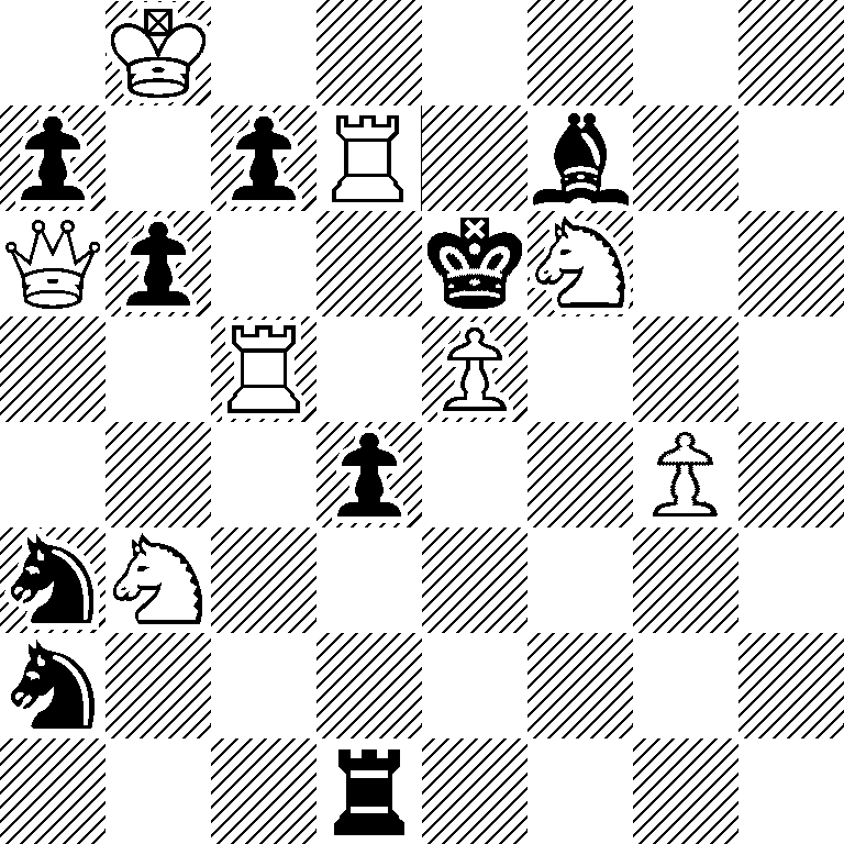 1K6/p1pR1b2/Qp2kN2/2R1P3/3p2P1/nN6/n7/3r4