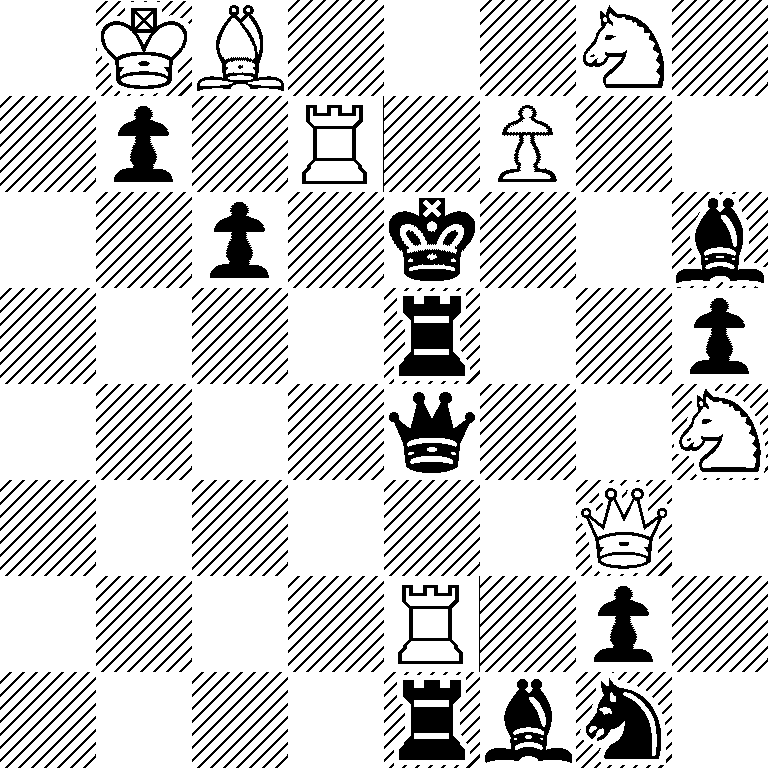 1KB3N1/1p1R1P2/2p1k2b/4r2p/4q2N/6Q1/4R1p1/4rbn1