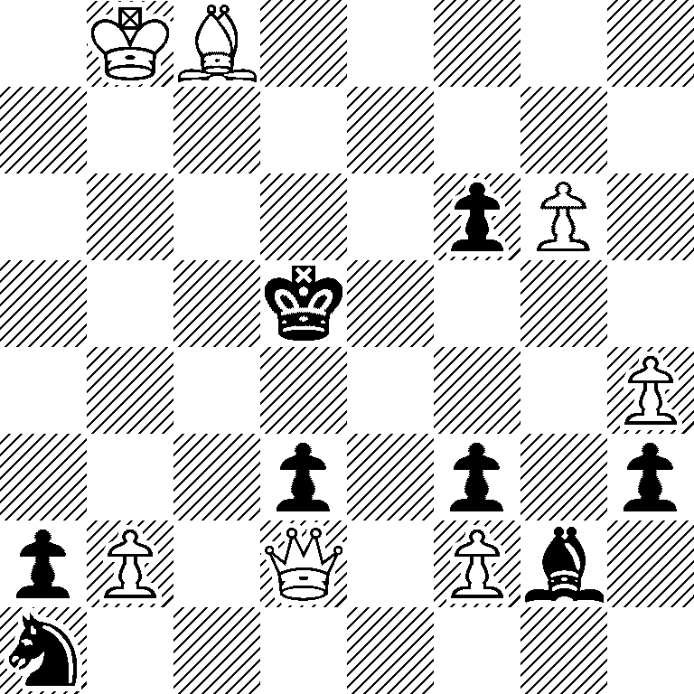 1KB5/8/5pP1/3k4/7P/3p1p1p/pP1Q1Pb1/n7