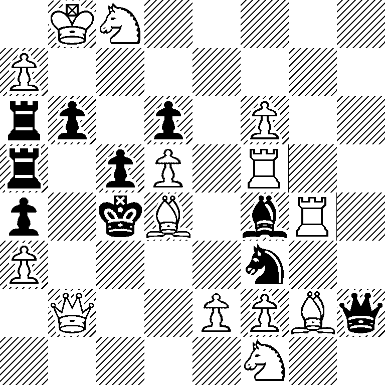 1KN5/P7/rp1p1P2/r1pP1R2/p1kB1bR1/P4n2/1Q2PPBq/5N2