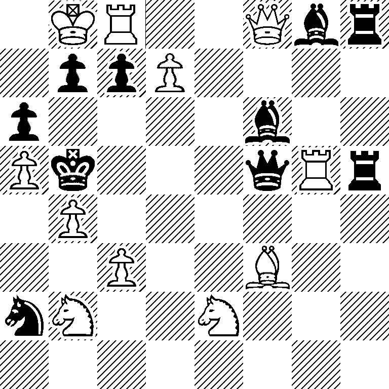 1KR2Qbr/1ppP4/p4b2/Pk3qRr/1P6/2P2B2/nN2N3/8