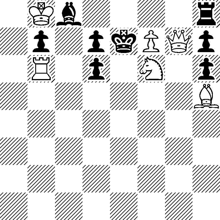 1Kb4r/1p1pkPQp/1R1p1N1p/7B/8/8/8/8