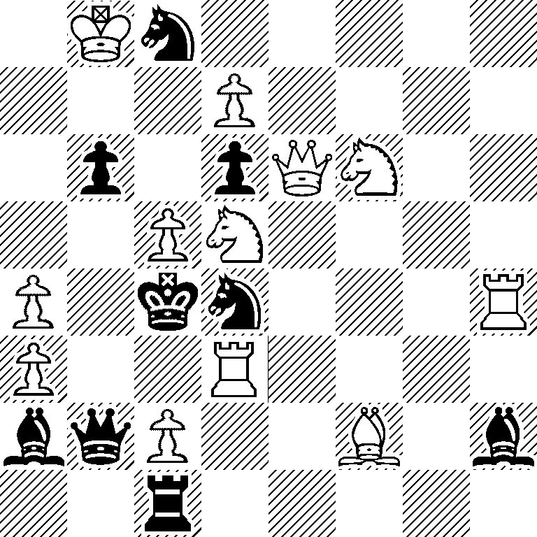 1Kn5/3P4/1p1pQN2/2PN4/P1kn3R/P2R4/bqP2B1b/2r5