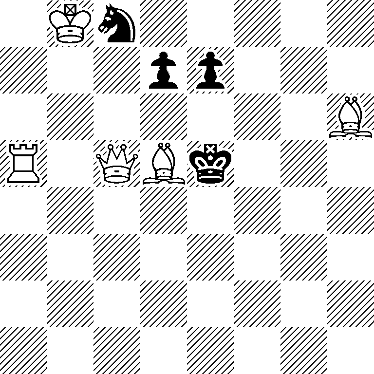 1Kn5/3pp3/7B/R1QBk3/8/8/8/8