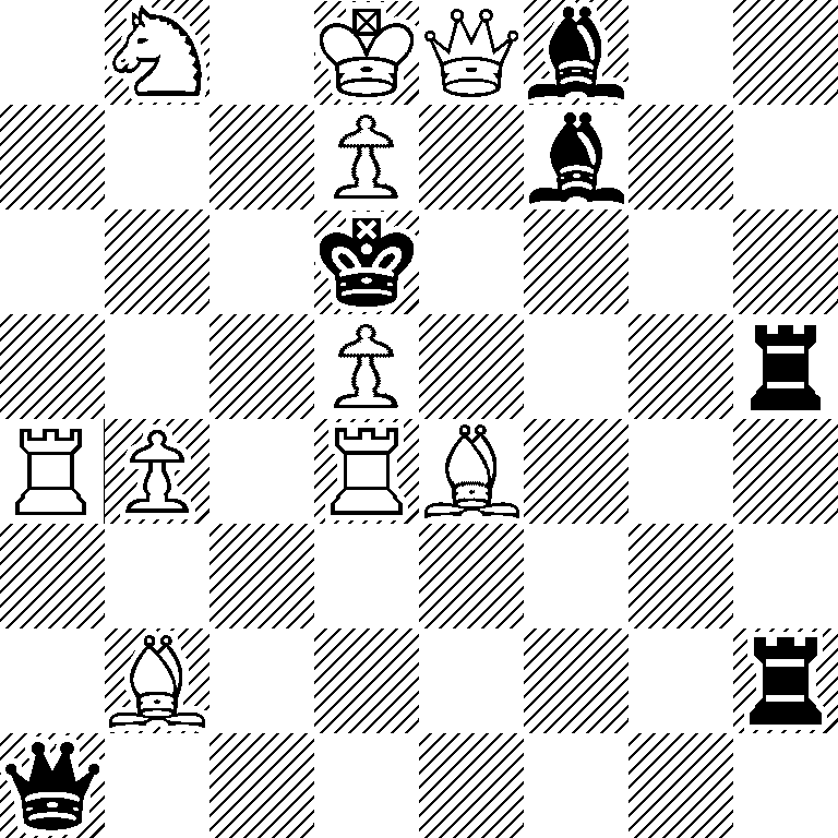 1N1KQb2/3P1b2/3k4/3P3r/RP1RB3/8/1B5r/q7