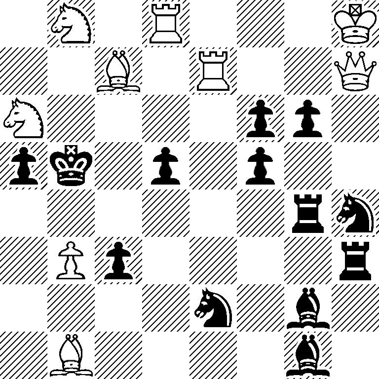 1N1R3K/2B1R2Q/N4pp1/pk1p1p2/6rn/1Pp4r/4n1b1/1B4b1