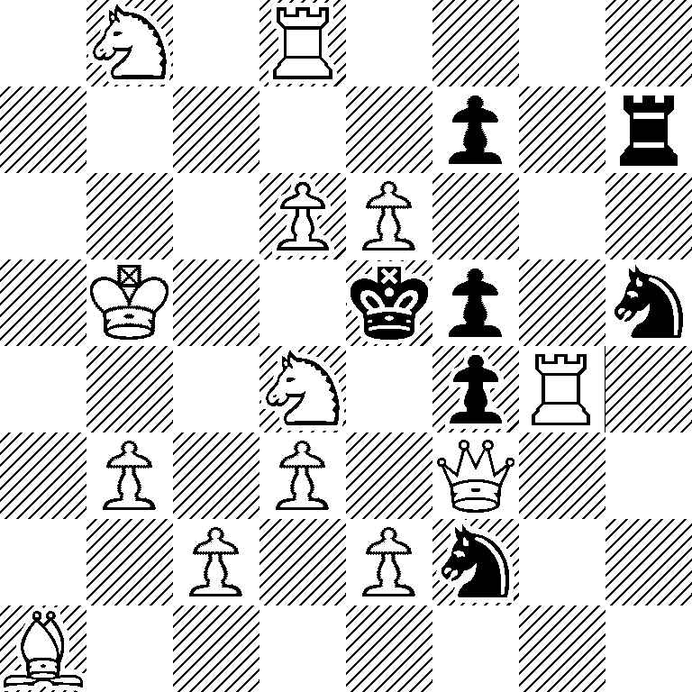 1N1R4/5p1r/3PP3/1K2kp1n/3N1pR1/1P1P1Q2/2P1Pn2/B7
