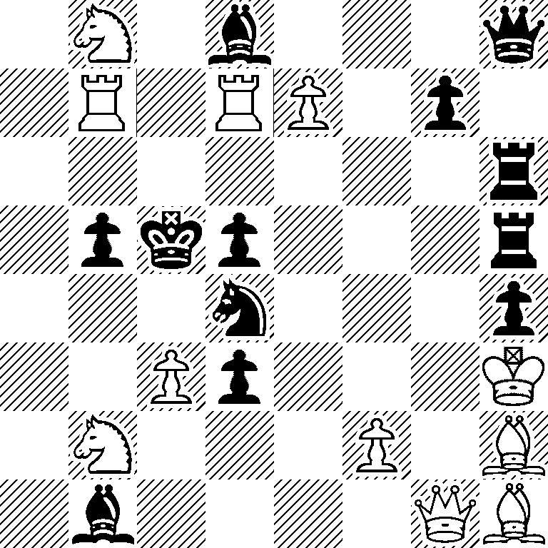 1N1b3q/1R1RP1p1/7r/1pkp3r/3n3p/2Pp3K/1N3P1B/1b4QB
