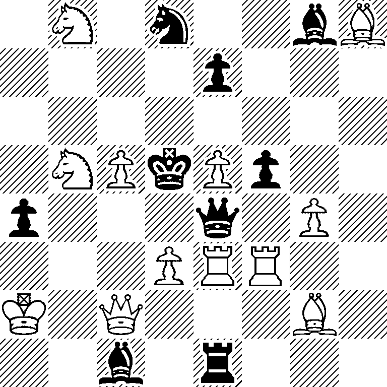 1N1n2bB/4p3/8/1NPkPp2/p3q1P1/3PRR2/K1Q3B1/2b1r3