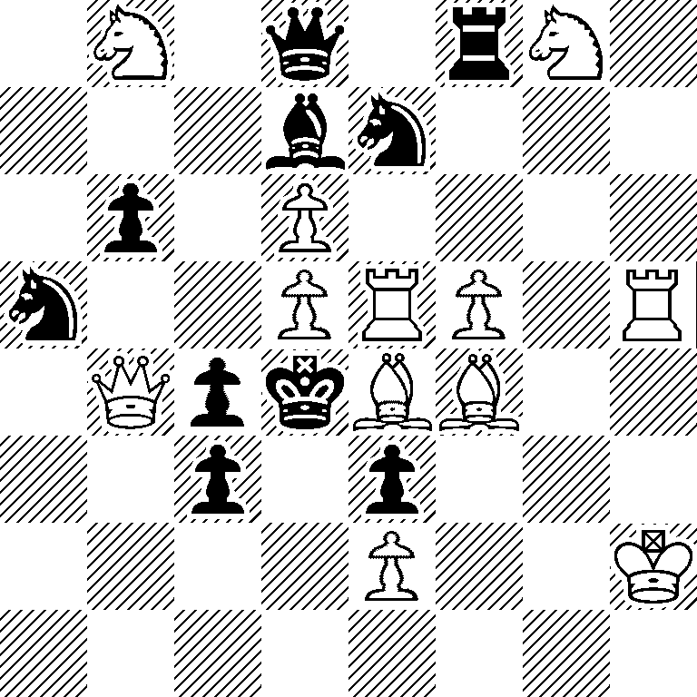 1N1q1rN1/3bn3/1p1P4/n2PRP1R/1QpkBB2/2p1p3/4P2K/8
