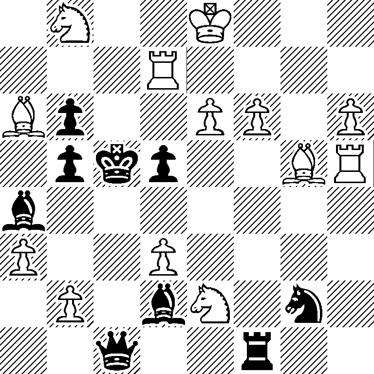 1N2K3/3R4/Bp2PP1P/1pkp2BR/b7/P2P4/1P1bN1n1/2q2r2