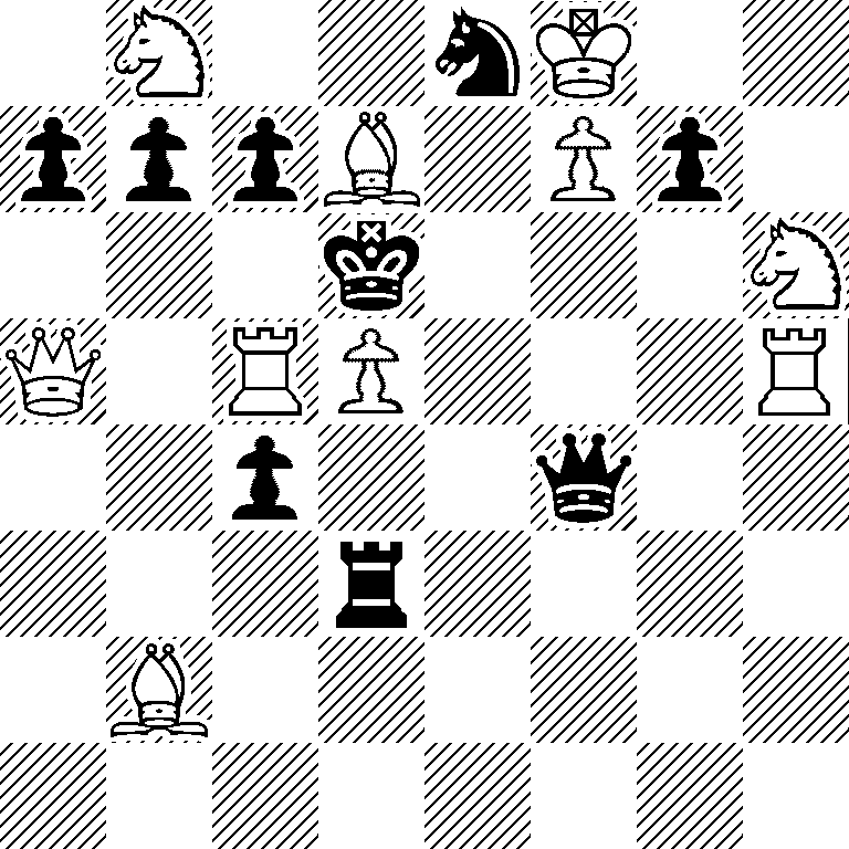 1N2nK2/pppB1Pp1/3k3N/Q1RP3R/2p2q2/3r4/1B6/8