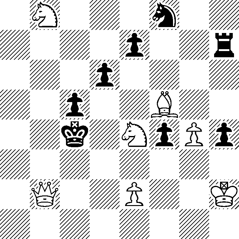 1N3n2/4p2r/3p4/2p2B2/2k1NpPp/8/1Q2P2K/8