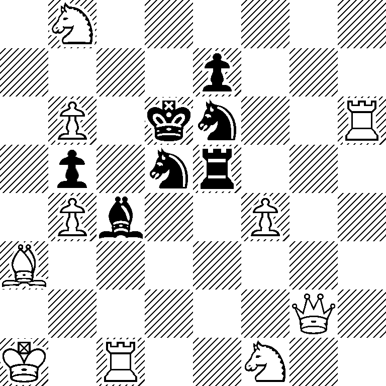 1N6/4p3/1P1kn2R/1p1nr3/1Pb2P2/B7/6Q1/K1R2N2