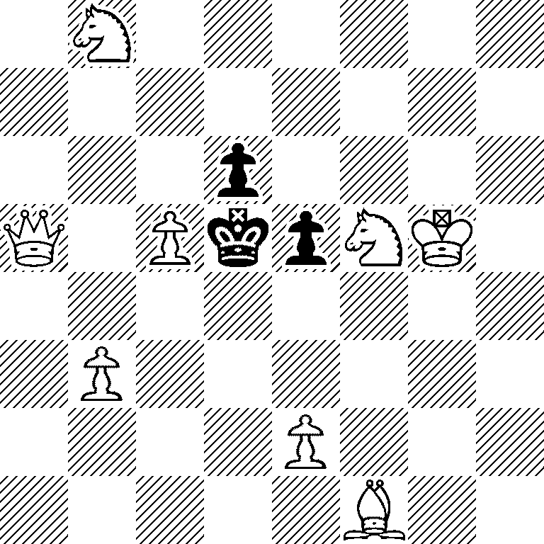 1N6/8/3p4/Q1PkpNK1/8/1P6/4P3/5B2