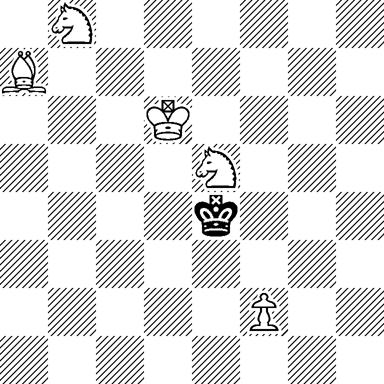 1N6/B7/3K4/4N3/4k3/8/5P2/8