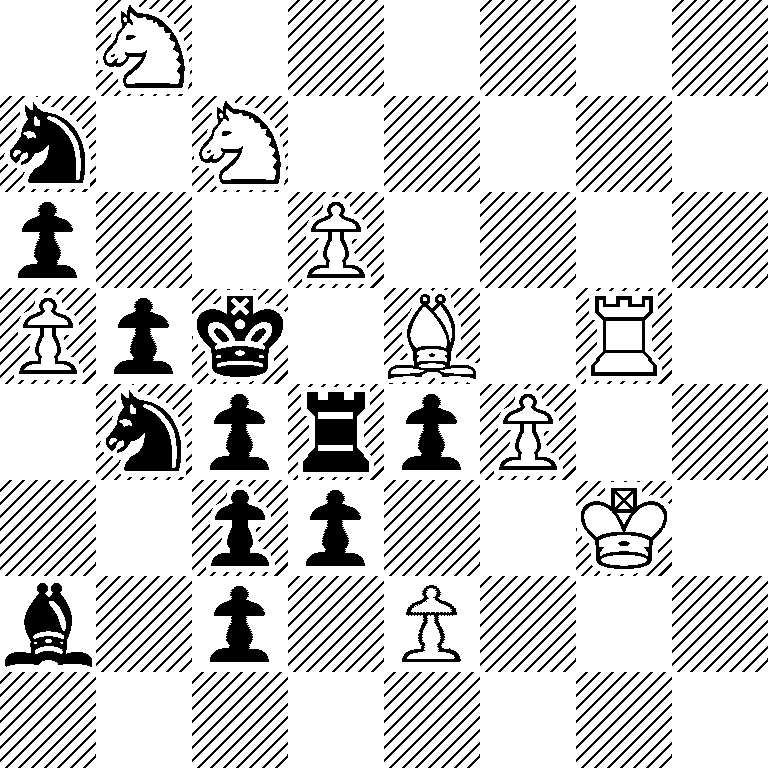 1N6/n1N5/p2P4/Ppk1B1R1/1nprpP2/2pp2K1/b1p1P3/8