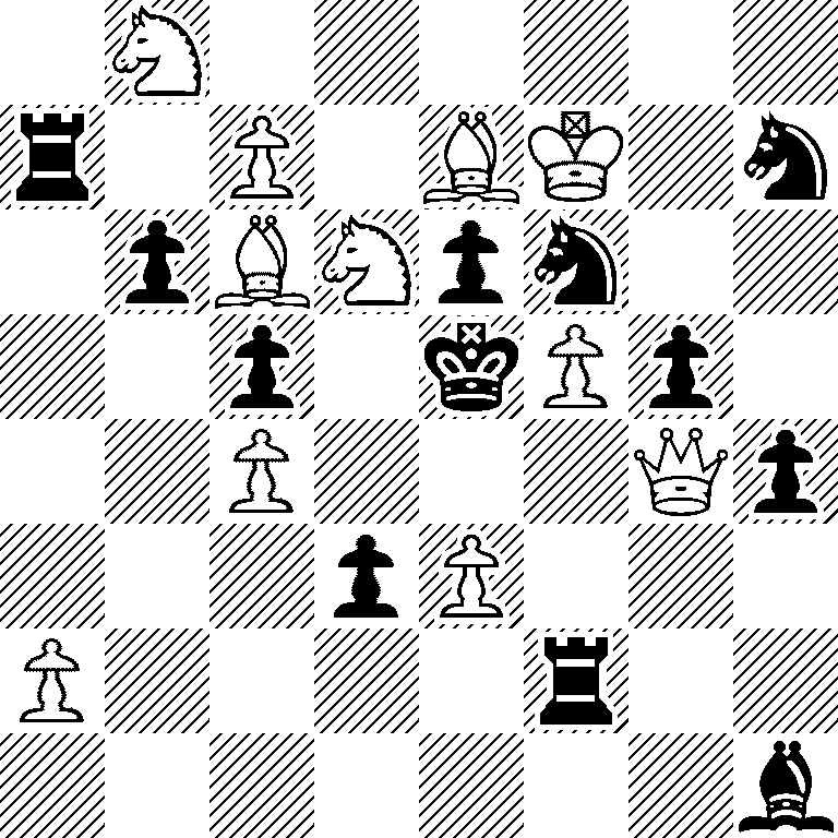 1N6/r1P1BK1n/1pBNpn2/2p1kPp1/2P3Qp/3pP3/P4r2/7b