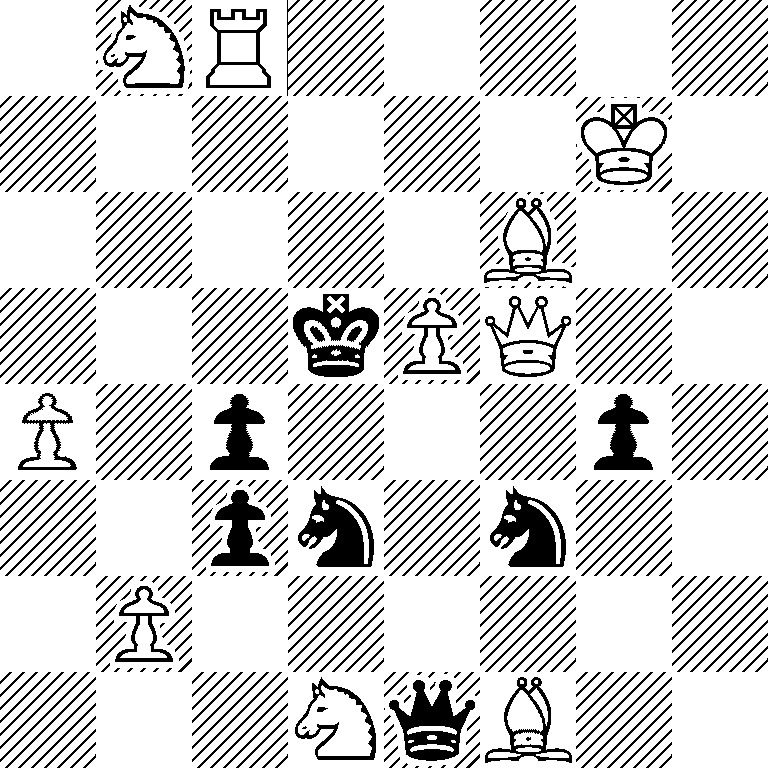 1NR5/6K1/5B2/3kPQ2/P1p3p1/2pn1n2/1P6/3NqB2
