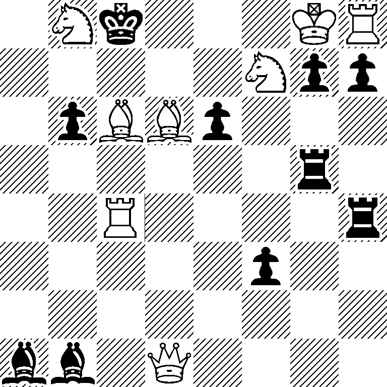 1Nk3KR/5Npp/1pBBp3/6r1/2R4r/5p2/8/bb1Q4