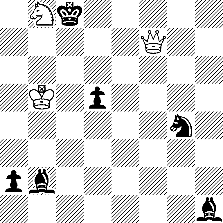 1Nk5/5Q2/8/1K1p4/6n1/8/pb6/7b
