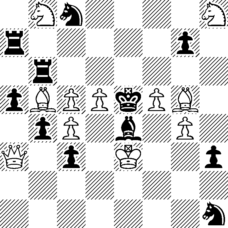 1Nn4N/r5p1/1r6/pBPPkPB1/1pP1b1P1/Q1p1K2p/8/7n