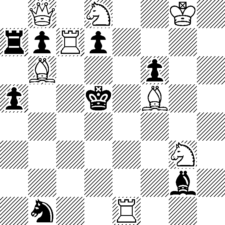 1Q1N2K1/rpRp4/1B3p2/p2k1B2/8/6N1/6b1/1n2R3