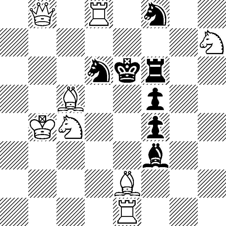 1Q1R1n2/7N/3nkr2/2B2p2/1KN2p2/5b2/4B3/4R3