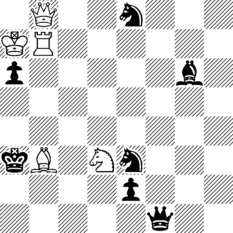 1Q2n3/KR6/p5b1/8/8/kB1Nn3/4p3/5q2