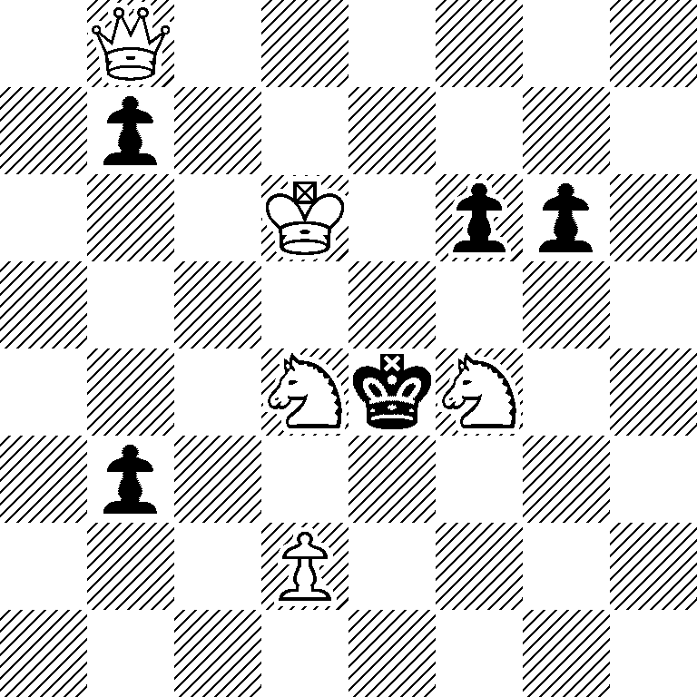 1Q6/1p6/3K1pp1/8/3NkN2/1p6/3P4/8