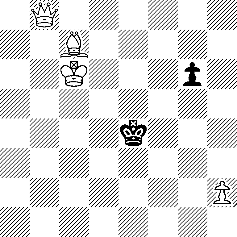 1Q6/2B5/2K3p1/8/4k3/8/7P/8