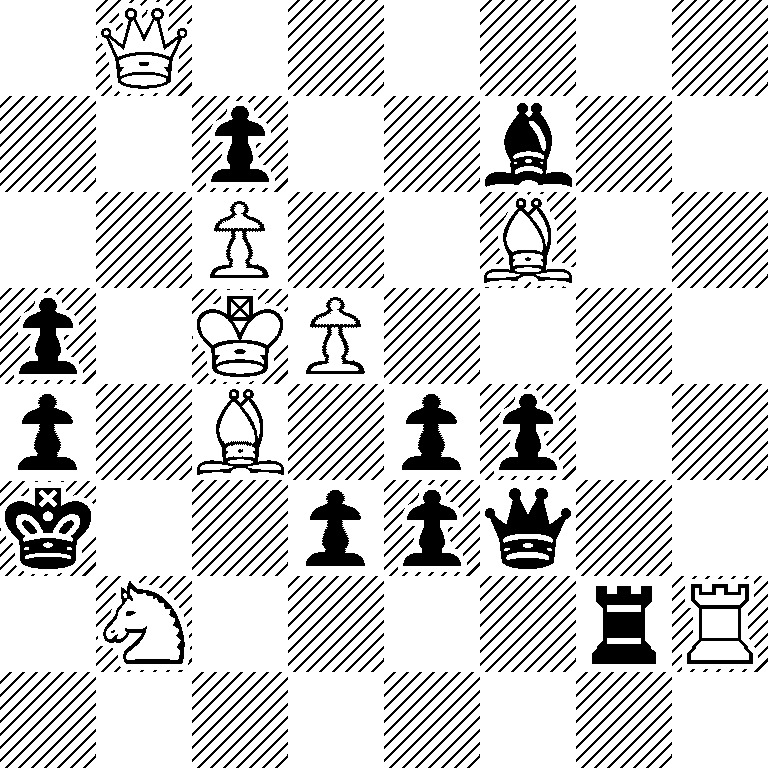 1Q6/2p2b2/2P2B2/p1KP4/p1B1pp2/k2ppq2/1N4rR/8