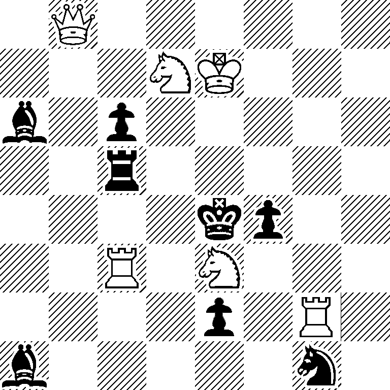 1Q6/3NK3/b1p5/2r5/4kp2/2R1N3/4p1R1/b5n1