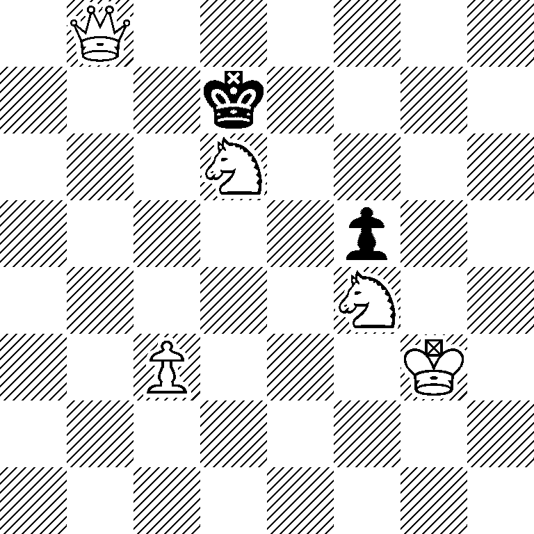 1Q6/3k4/3N4/5p2/5N2/2P3K1/8/8