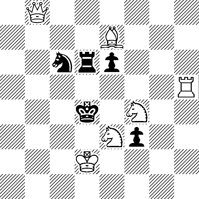 1Q6/4B3/2nrp3/7R/3k1N2/4Np2/3K4/8