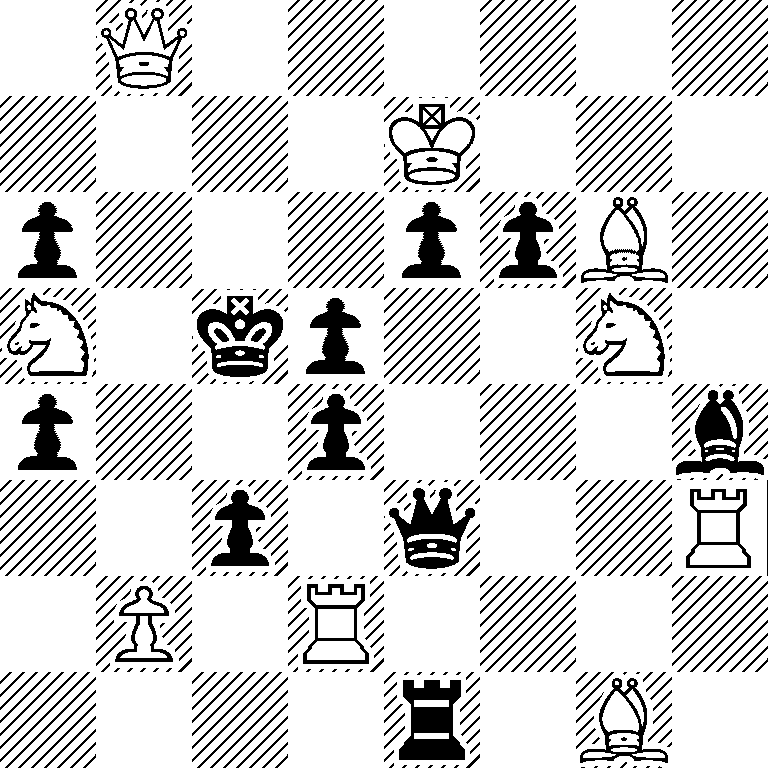 1Q6/4K3/p3ppB1/N1kp2N1/p2p3b/2p1q2R/1P1R4/4r1B1