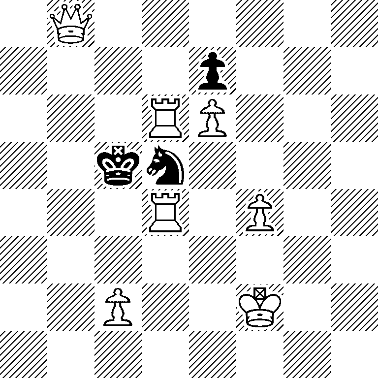 1Q6/4p3/3RP3/2kn4/3R1P2/8/2P2K2/8