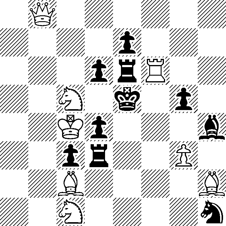 1Q6/4p3/3prR2/2N1k1p1/2Kp3b/2pr2P1/2B4B/2N4n