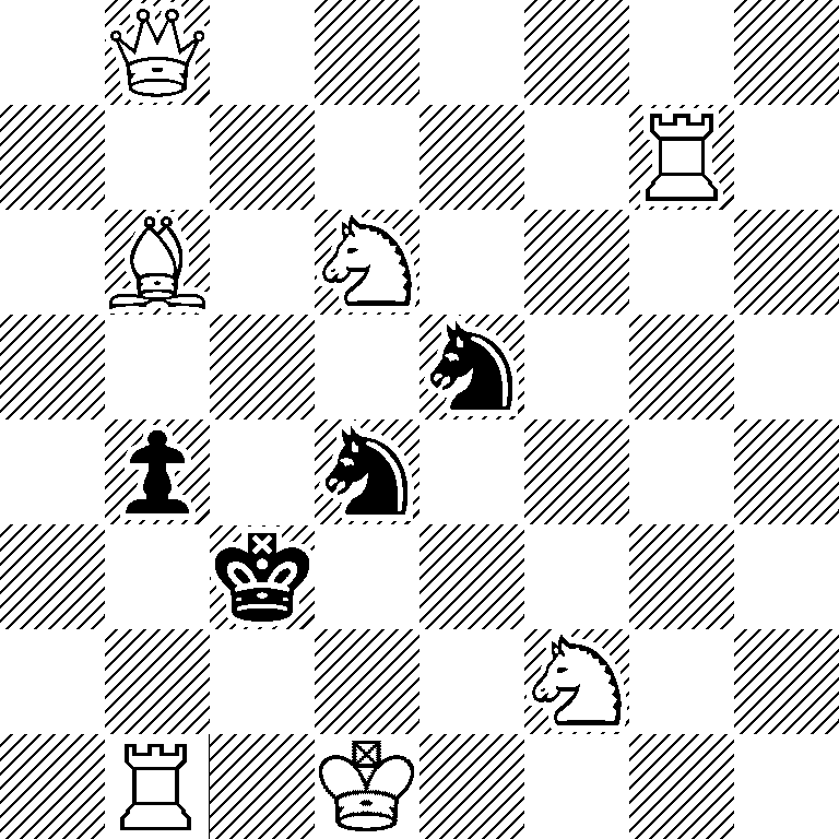 1Q6/6R1/1B1N4/4n3/1p1n4/2k5/5N2/1R1K4